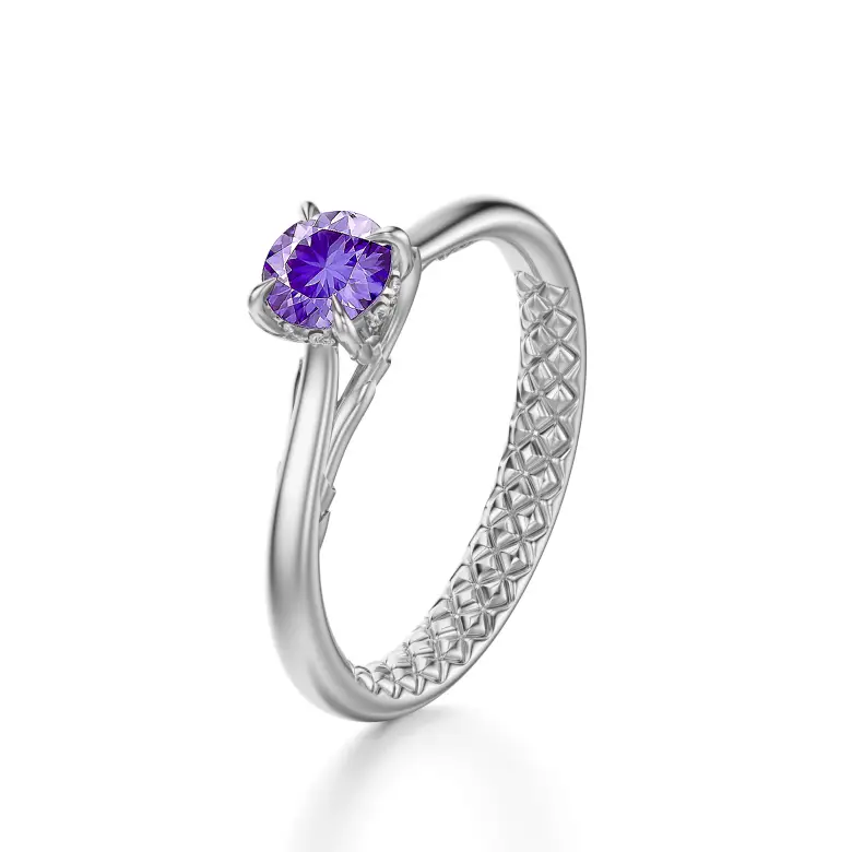 Pierścionek z białego złota z tanzanitem AJPZ_151 Pierścionek z białego złota z tanzanitem AJPZ_151